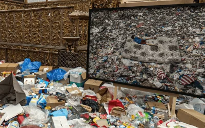 A incómoda tonelada de lixo de plástico de Mário Cruz