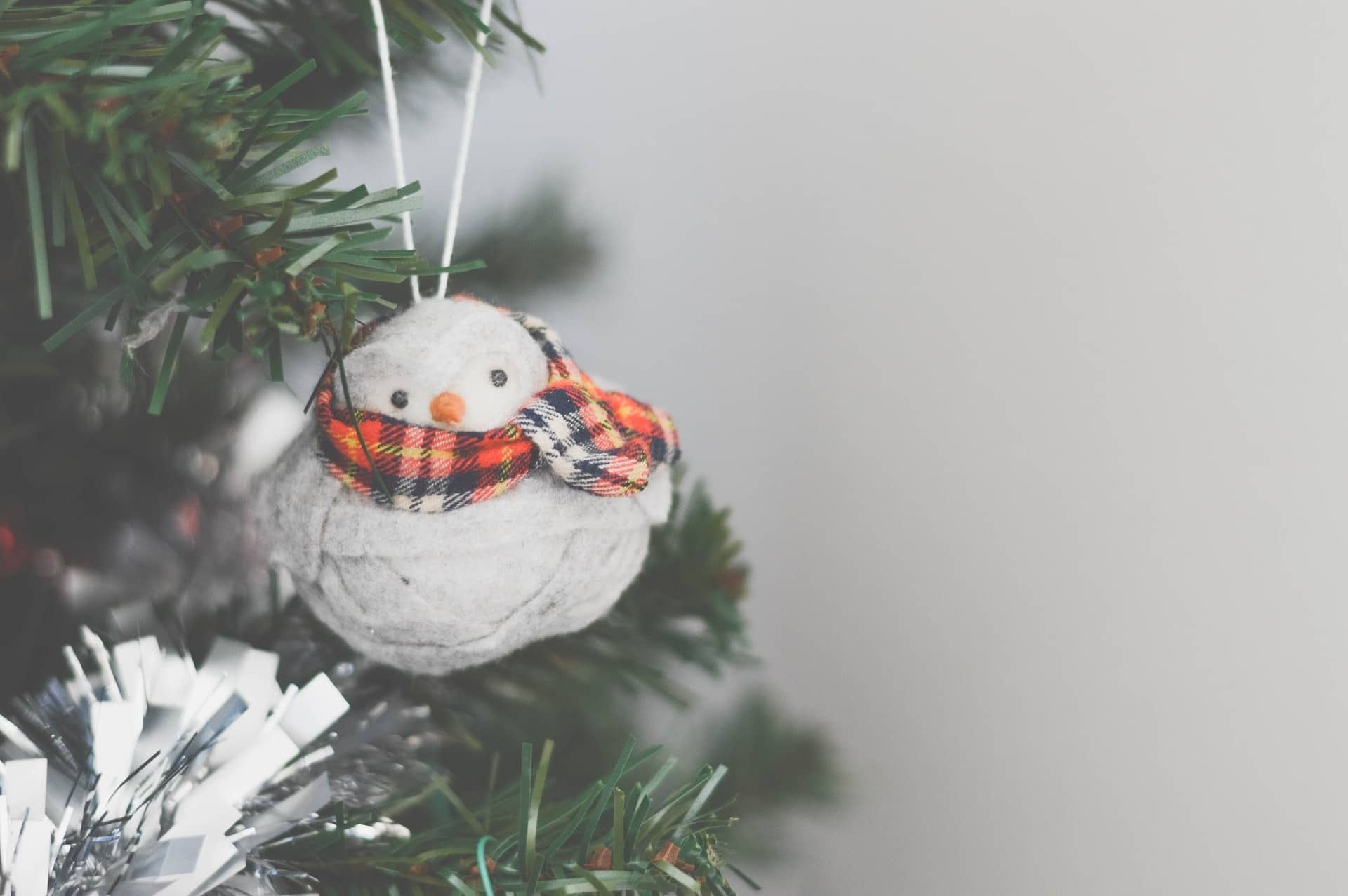 Boneco de neve diy para árvore de Natal